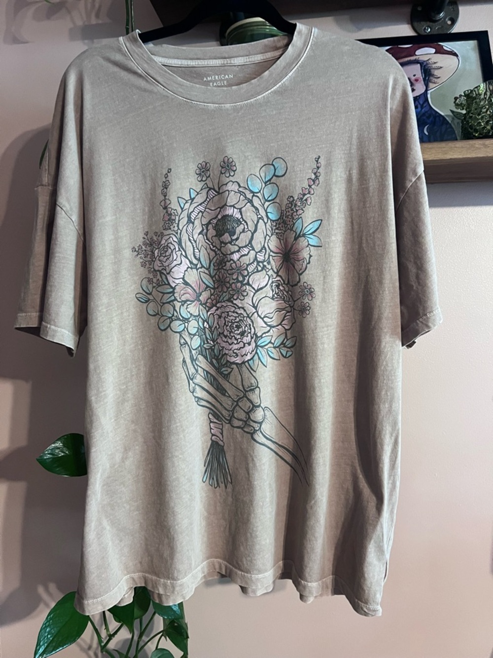American Eagle Outfitters Logo Tee - Mauve